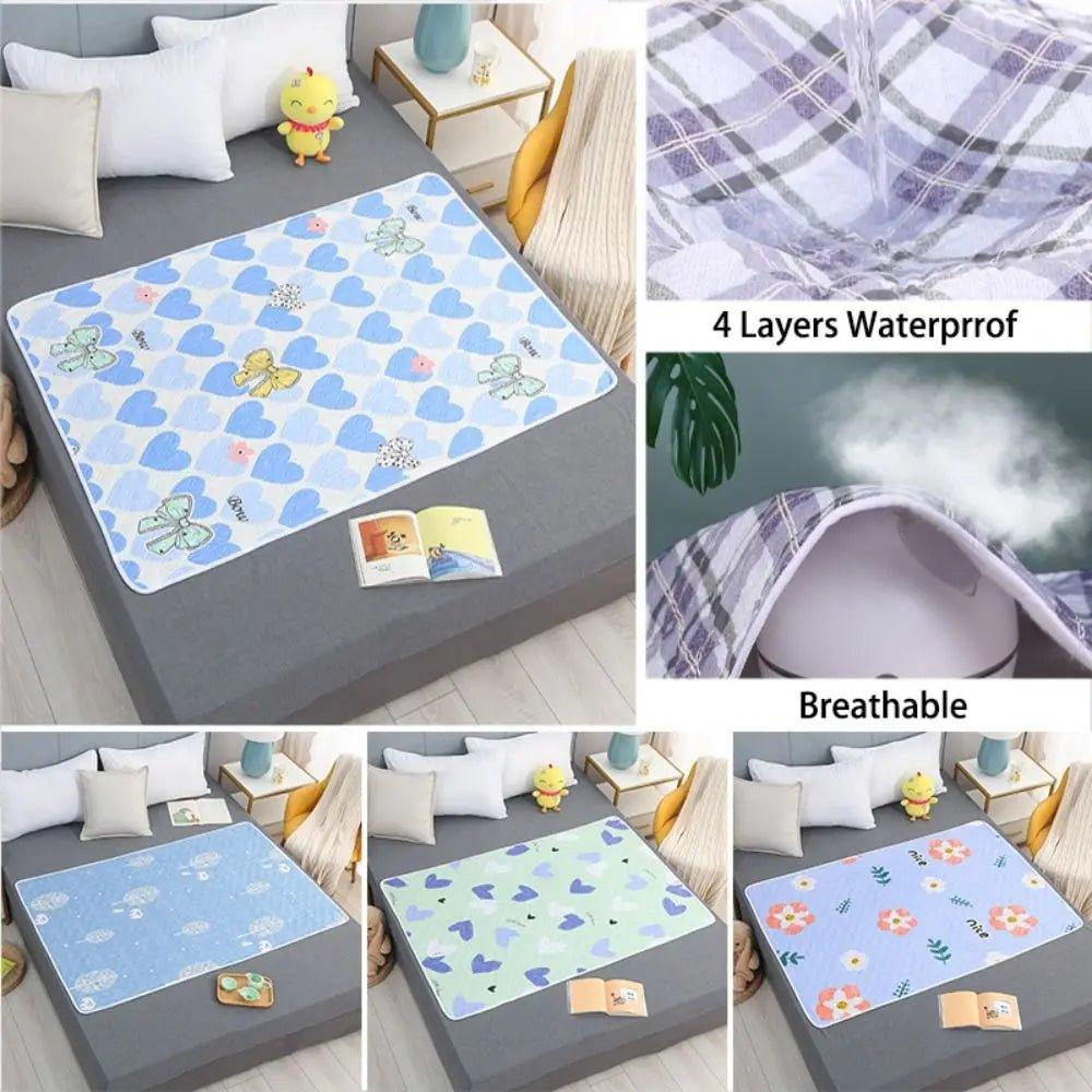 100*150cm Baby Sleeping Underpads Skin-friendly Leakproof Washable Underpads Triple Waterproofing Soft Menstruation Pad Adults - go do best