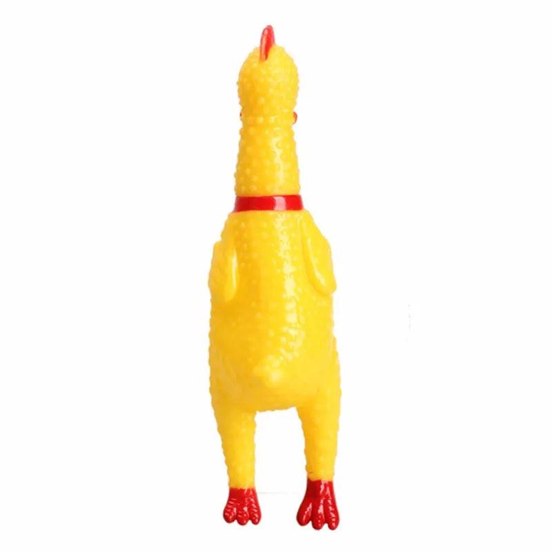 Funny Dog Gadgets Novelty Yellow Rubber Chicken - go do best