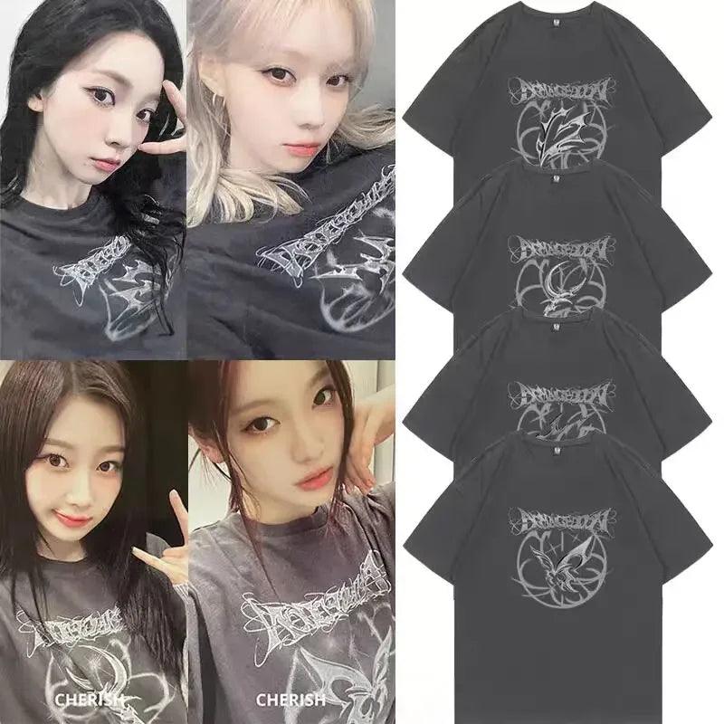 2024 Armegodon Short Sleeve T-Shirt 100%Cotton Summer Kpop KARINA GISELLE WINTER NINGNING Same Tees Tops Free shipping - go do best