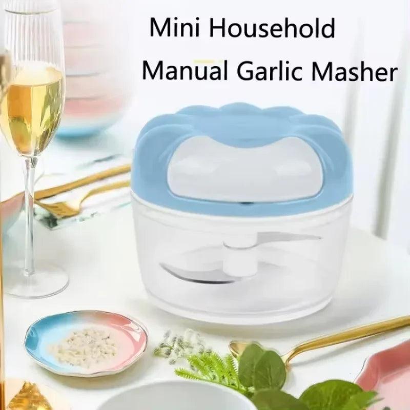 Manual Mini Food Garlic Chopper Hand Pull Blender - go do best