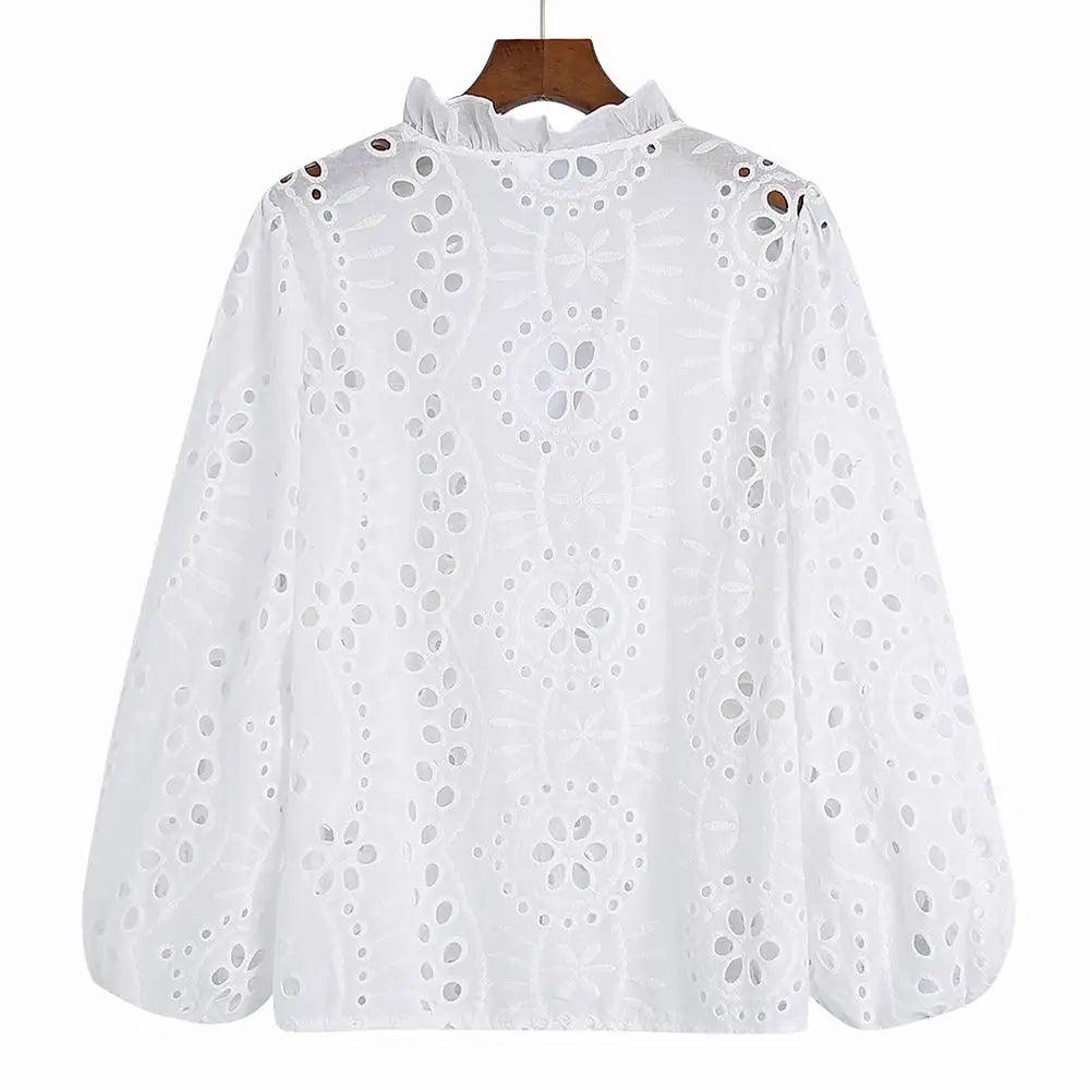 Summer Blouse White Cotton Shirt - go do best