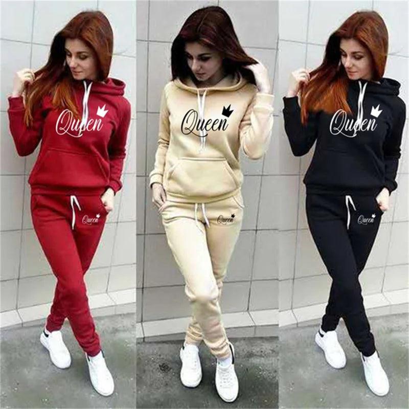 Hot women's 2-piece sportswear suit clothes hoodie+sweatpants - go do best