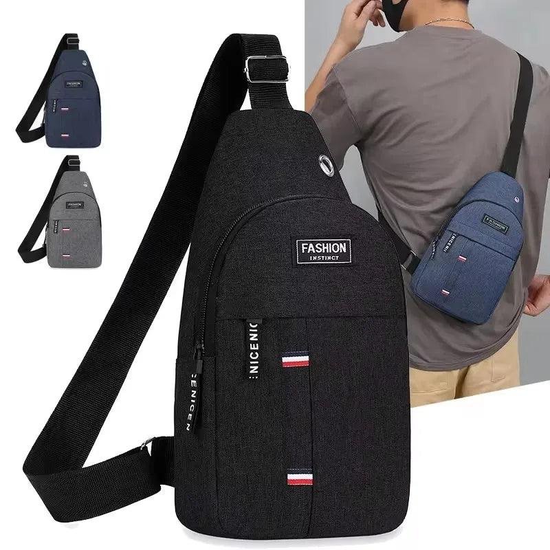 Chest Bag Men's One Shoulder Crossbody Bag Large Capacity Outdoor Sports And Leisure Fashion Small Shoulder Bag Large Capacit - go do best